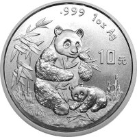 China Panda 1996 1 oz Silber kleine Jahreszahl