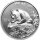 China Panda 1999 1 oz Silber weite Jahreszahl ohne Serifen