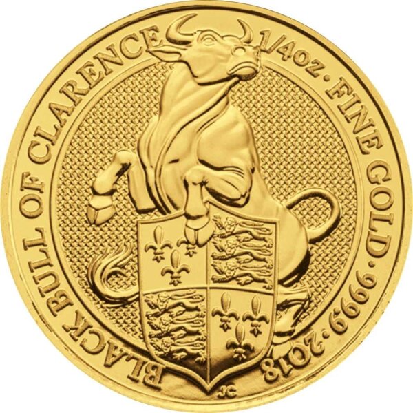 UK The Queen´s Beasts 5. Ausgabe 2018 Black Bull 1 oz Gold