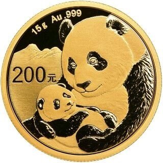 China Panda 2019 15 Gramm Gold - Original-Folie