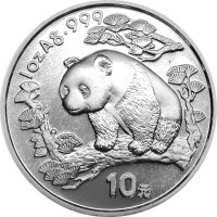 China Panda 1997 1 oz Silber enge Jahreszahl - Original...