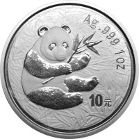 China Panda 2000 1 oz Silber - Original Folie