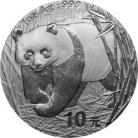 China Panda 2001 1 oz Silber - Original Folie