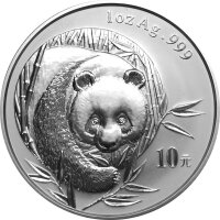 China Panda 2003 1 oz Silber Bambuswald mattiert -...