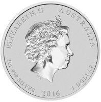 Australien Lunar II 2016 Jahr des Affen 1 oz Silber