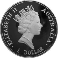 Australien Kookaburra 1992 1 oz Silber - Polierte Platte