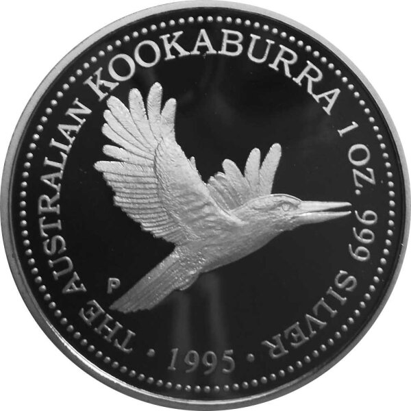 Australien Kookaburra 1995 1 oz Silber - Polierte Platte