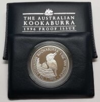 Australien Kookaburra 1996 1 oz Silber - Polierte Platte