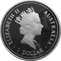 Australien Kookaburra 1997 1 oz Silber - Polierte Platte