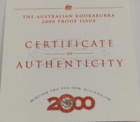 Australien Kookaburra 2000 1 oz Silber - Polierte Platte