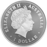 Australien Kookaburra 2002 1 oz Silber - Polierte Platte