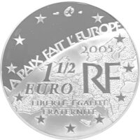 Frankreich 1,5 Euro 2005 - 60 Jahre Frieden und Freiheit -  Silber PP
