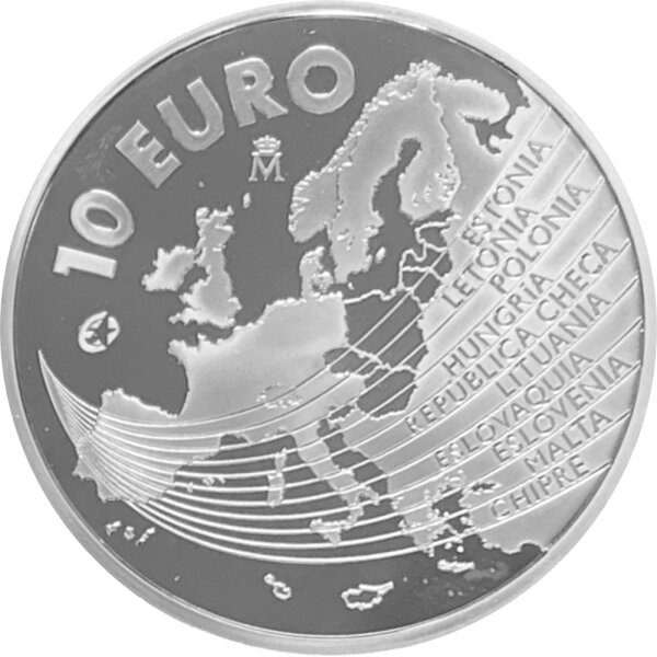 Spanien 10 Euro 2004 Erweiterung der europäischen Union - Silber PP