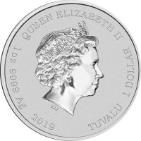 Tuvalu Marvel 7. Ausgabe 2019 Hulk 1 oz Silber - Blisterkarte