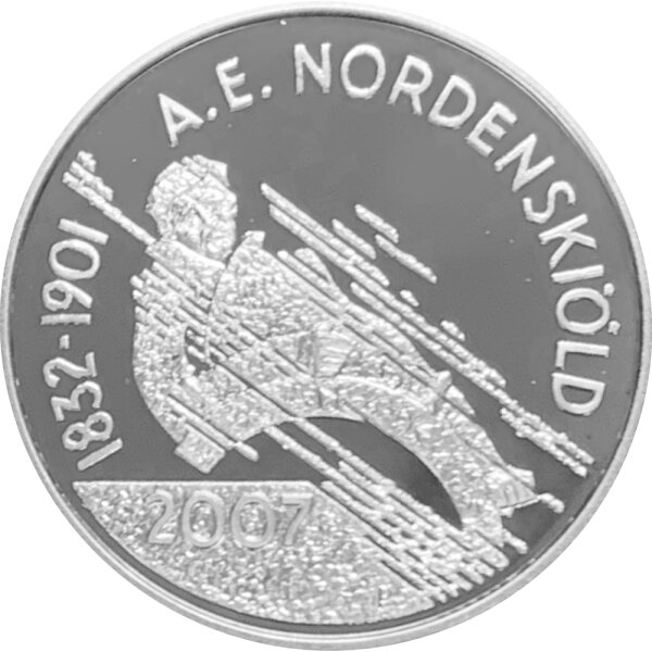 Finnland 10 Euro 2007 100. Geburtstag Adolf Erik Nordenskiöld - Silber PP