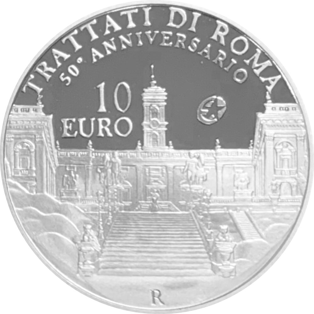 Italien 10 Euro 2007 - 50 Jahre Römische Verträge - Silber PP, 32,50