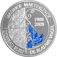 Belgien 10 Euro 2008 - Der blaue Vogel - Silber PP