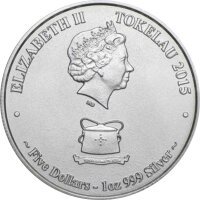 Tokelau Weißer Hai 2015 1 oz Silber