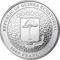 Äquatorialguinea Giraffe 2023 1 oz Silber