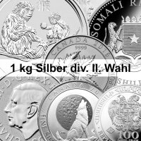 1000 Gramm Silber Münze II. Wahl