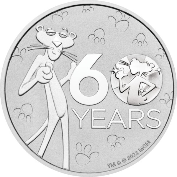 Tuvalu Pink Panther 1. Ausgabe 2024 1 oz Silber - 60 Jahre Jubiläum