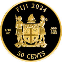 Fiji CATS 3. Ausgabe 2024 1/10 oz Gold | Prooflike
