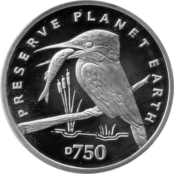 Bosnien-Herzegowina 750 Dinar 1994 - Erhaltung des Planeten Erde "Eisvogel" -  Silber PP