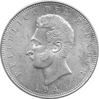 Ecuador 5 Sucres 1944 - Antonio José de Sucre-...