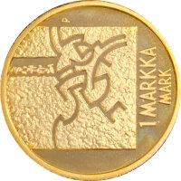 Finnland 1 Markka 2001 Abschied von der Markka Gold PP
