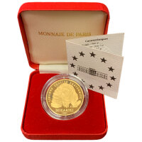Frankreich 500 Francs 70 Ecu 1991 Philosoph Descartes Gold PP