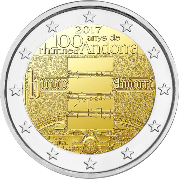 Andorra 2 Euro 2017 "100 Jahre Hymne"