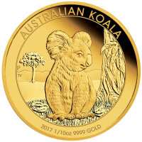 Australien Koala 2017 1/10 oz Gold | Polierte Platte