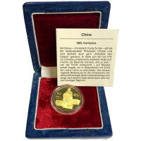 China 100 Yuan 1985 Konfuzius Gold PP