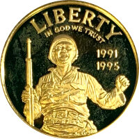 USA 5 Dollars 1995 50 Jahre 2. Weltkrieg Gold PP