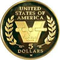 USA 5 Dollars 1995 50 Jahre 2. Weltkrieg Gold PP