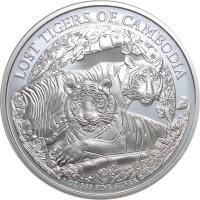 Cambodia Lost Tigers of Cambodia 3. Ausgabe 2024 1 oz Silber