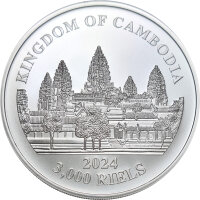 Cambodia Lost Tigers of Cambodia 3. Ausgabe 2024 1 oz Silber