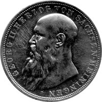J.152 Sachsen-Meiningen 3 Mark 1908 Herzog Georg II. -...