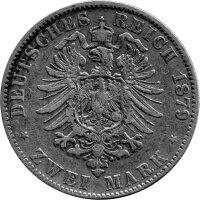 J.121 Sachsen 2 Mark 1879 König Albert