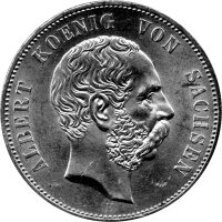 J.125 Sachsen 5 Mark 1901 König Albert -...