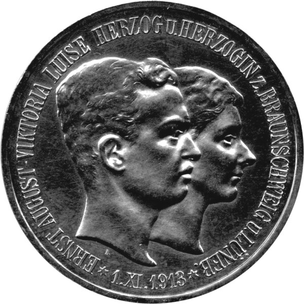J.058 Braunschweig-Lüneburg 5 Mark 1915  - Zum Regierungsantritt von Herzog Ernst August - Silber vz