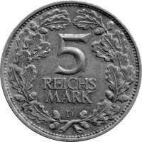 J.322 Weimarer R. 5 Mark 1925 -D- "Zur Jahrtausendfeier der Rheinlande"