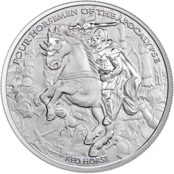 Round Karpaten 2024 Red Horse of War 1 oz Silber