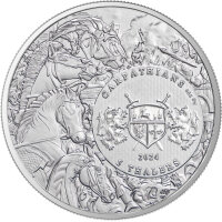 Round Karpaten 2024 Red Horse of War 1 oz Silber