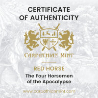 Round Karpaten 2024 Red Horse of War 1 oz Silber