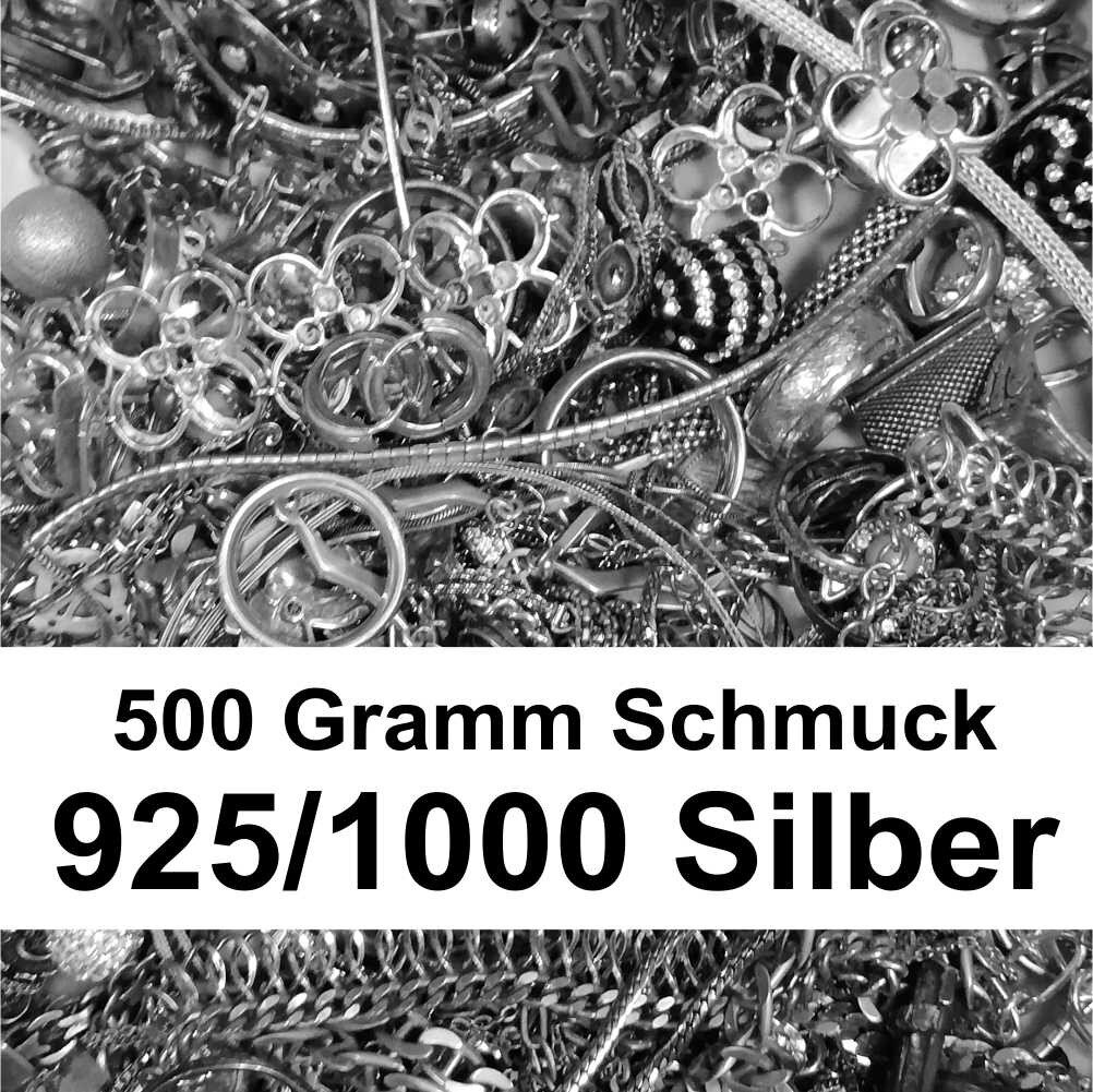 500 Gramm Schmuck - 925/1000 Silber
