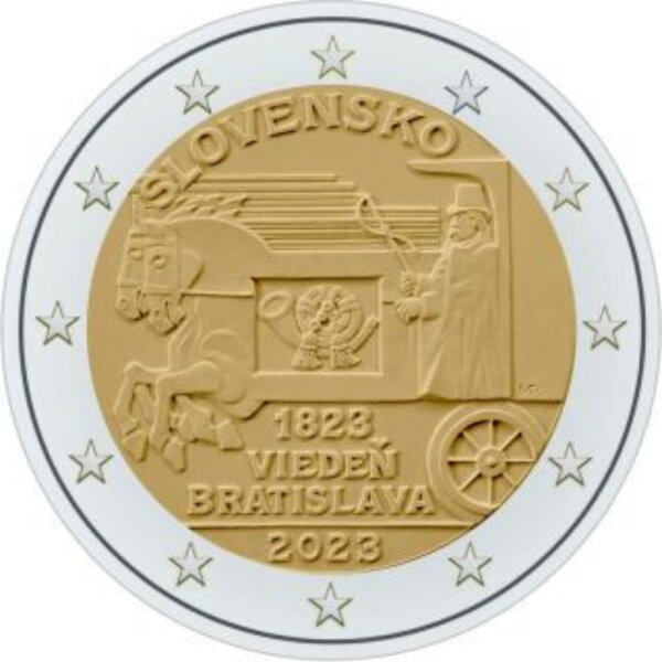 Slowakei 2 Euro 2023 "Postkutschenexpress"