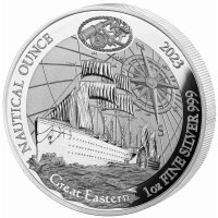 Ruanda Nautical Great Eastern 2023 1 oz Silber - Polierte...