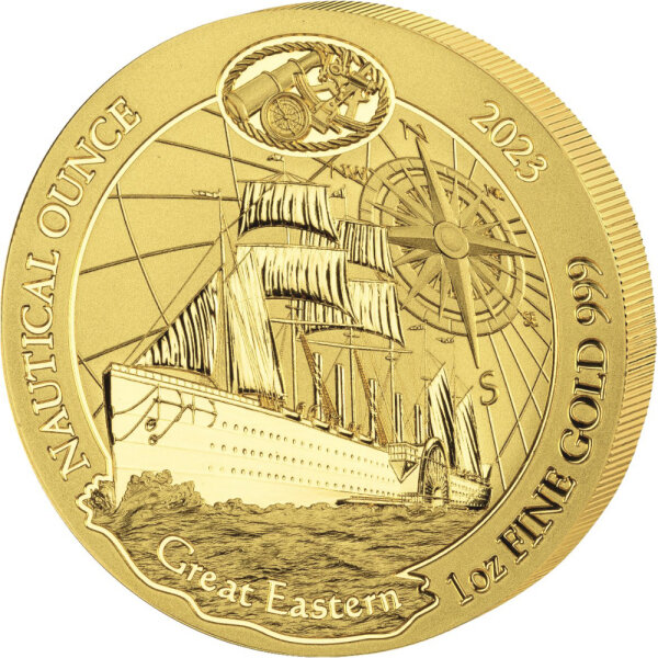 Ruanda Nautical 2023 Great Eastern 1 oz Gold