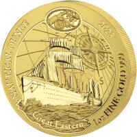Ruanda Nautical 2023 Great Eastern 1 oz Gold